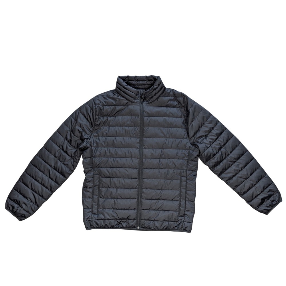 Gap Large Black Relaxed‎ Puffer Zip Up Basic Jacket Long Sleeve Warm
